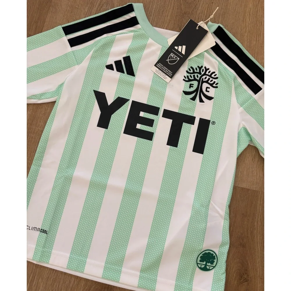 NWT Youth Adidas Austin FC 26/27 Away Jersey - XS (7-8Y) - Mint Green/White